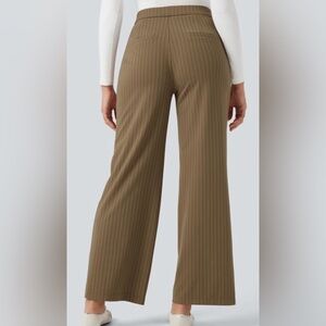 HALARA Flex™ High Waisted Straight Leg Cool Touch Stripe Work Pants with Pockets